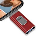Miniatyrbild 4 av 5: 3-i-1 USB 3.0 Flash Drive 128GB Metall Pendrive Android OTG Mirco USB Minne Blue
