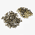 Miniatyrbild 5 av 5: 100 Set Dubbla Nitar Studs för Väskor Skor Läder 6x10mm Brons