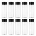 10 Pcs Plastic Juice Bottle Transparent Coarse Grain Storage Container Beverage Bottle