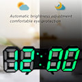 Miniatyrbild 3 av 5: Digital Väggklocka LED Elektronisk Present Väckarklocka Intelligent 3D Digital Klocka Väckarklocka green
