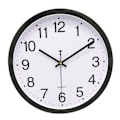 Miniatyrbild 1 av 5: 12\" diameter kvartsklocka analog klocka för hem kök sovrum dekor svart