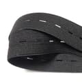 Elastic Buttonhole Elastic, Practical and Versatile Black Elastic, Width: 2.5 cm[RM]