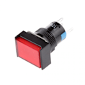 Miniatyrbild 1 av 4: Fyrkantig Självåterställande Tryckknappsbrytare DC 12V Med Röd LED-indikator