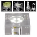 Miniatyrbild 5 av 5: Glas Kristallkula LED Ljusbas USB-driven Display Sockel Dekor 8x8cm