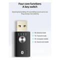 Miniatyrbillede 3 af 5: 4 i 1 Bluetooth 5.1 Audio Modtager Sender Stereo USB Dongle 3.5mm 3.5 AUX til Trådløs Adapter til Bilsæt