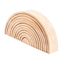 Miniatyrbild 4 av 5: 12x Trä Regnbåge Klossar Båge Stapling Nesting Barn Hand-öga Pussel Leksak B
