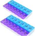 [RM]2-pack Pill Box, Seven Day AM and PM Daily Pill Organizer