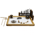 Miniatyrbild 2 av 5: Zen Trädgård Bordsställ Skrivbord Heminredning Inflyttningsfest Grattis Välsignelse Gåva (Set om 1)