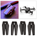 Miniatyrbild 4 av 5: 2 Par Propeller Propellerblad För E88 Pro Mini Drone RC Quadcopter Svart