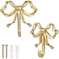[RM]2 Pcs Wall Hooks Bow-shaped Hanging Hooks Metal Towel Hooks Coat Hooks Bag Hooks Bow Wall Decorations【PL】