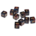 Miniatyrbild 5 av 5: 10 st 6-sidiga tärningar d6 polyedriska tärningar för dungeons and dragons bordsspel blå röd