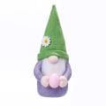 Miniatyrbild 4 av 5: 2 Stycken Påskhare Ornament Handgjorda Vår Påsk Tomte Plyschdocka Påsk Heminredning green orange
