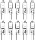 G4 20W 12V T3 JC Typ 2-stifts bas ersättningshalogenlampor för underskåpsbelysning (10-pack)