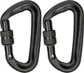 Screwgate Carabiner Clips 2 Pack Heavy Duty Keychain, Rated 2645 lbs, Small Aluminum Locking Carabiner