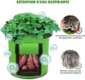 Miniatyrbild 4 av 5: 3-pack växtpåsar 7 gallon odlingspåsar, grönsakspåsar med lucka och handtag