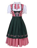[RM]Oktoberfestdragt til kvinder, traditionel tysk ternet dirndl-kjole størrelse L-FA- l