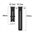 Miniatyrbild 4 av 5: Mjukt silikonarmband för Huawei Fit Watch TIA-B09 TIA-B19 Svart