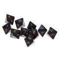 Miniatyrbild 3 av 5: 10 st 8-sidiga tärningar d8 polyedriska tärningar för dungeons and dragons bordsspel Röd Blå