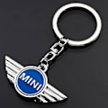 Miniatyrbilde 1 av 2: Lang Metall Nøkkelring Bil Logo Nøkkelring For Mini Cooper Blue