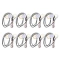 8X Piezo Contact Microphone 3 Transducer Pickups with End Pin Jack for Kalimba Black