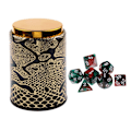 Miniatyrbild 1 av 5: 7x Akryl Polyedriska Tärningar för Dungeons and Dragons Bordsspel + Tärningskopp #1