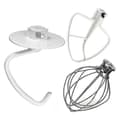 [RM] For Kitchen Aide Accessories 4.5-5 Qt Tilt-Head Stand Mixers Whisk Attachment for K45B/K5THCB/K5THB White  silver