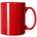 [RM] Extra Large Ceramic Coffee Mug, Classic Porcelain Boss Super Big Tea Cup with Handle for Office and Home, Red