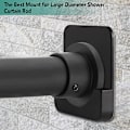 Miniatyrbild 5 av 5: Självhäftande Duschdraperistånghållare | Duschstångsfäste för vägg | Ingen borrning | Självhäftande | 2-pack, (duschdraperistång ingår ej) Black