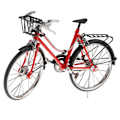 Miniatyrbild 2 av 5: 1:10 Simulering Legering Støbt Model Cykel Cykel Legetøj Kunst Håndværk Rød