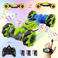 Miniatyrbild 2 av 6: 4WD RC Bil Leksak 2.4G Radio Fjärrkontroll Bilar RC Klocka Gest Sensor Rotation Twist Stunt Drift Fordonsleksak för Barn Green ONE RC 1B