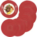 [RM]Round Cotton Placemats, Heat Resistant Braided Non-Slip Table Mats