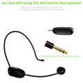 Miniatyrbild 2 av 5: Trådlöst Mikrofon Headset, UHF Trådlöst Headset Mikrofonsystem, 48m Räckvidd, Headset Mikrofon och Handhållen Mikrofon 2 i 1, för Högtalare, Förstärkare