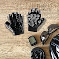 Miniatyrbild 4 av 5: Träningshandskar Män Kvinnor Viktlyftning Gym Träning Cykling Fullt Handflateskydd Andningsbara Handskar (svart) M