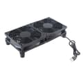 [RM]120mm 5V Dual USB Fan Speed Control Airflow Cooling Fan for Receiver Router