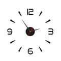 DIY Wall Clock 40cm Small Black Modern Simple European Style Silent Acrylic Frameless DIY 3D Wall Clock