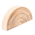 Miniatyrbild 5 av 5: 12x Trä Regnbåge Klossar Båge Stapling Nesting Barn Hand-öga Pussel Leksak B