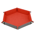 Miniatyrbild 2 av 5: PU Läder Hexagon Vikbar Bricka Rullbricka för DND Spel Orange