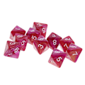 Miniatyrbild 3 av 5: 10 st 8-sidiga tärningar d8 polyedriska tärningar för bordsspel dungeons and dragons lila röd