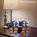 Miniatyrbild 4 av 5: Digital Väggklocka LED Elektronisk Present Väckarklocka Intelligent 3D Digital Klocka Väckarklocka Orange