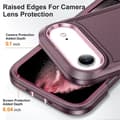 Miniatyrbilde 5 av 5: For iPhone 17 Air-deksel med støtte, 3-i-1-design i PC, silikon og EVA Multicolor Purple Pink