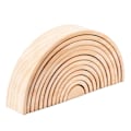 Miniatyrbild 3 av 5: 12x Trä Regnbåge Klossar Båge Stapling Nesting Barn Hand-öga Pussel Leksak B