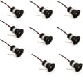 [RM]Black 9pcs Mini 12V 1W LED Recessed Spotlights IP65, 3000K (120, Warm White).
