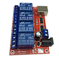 Miniatyrbild 2 av 5: Drivrutinslös HID 4-kanals USB Relämodul USB Relä för 5V MCU-styrning