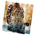 Miniatyrbild 3 av 3: Leopard Extra Långt Duschdraperi för Badrum med 12 Krokar
