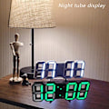 Miniatyrbild 4 av 5: Digital Väggklocka LED Elektronisk Present Väckarklocka Intelligent 3D Digital Klocka Väckarklocka green