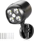 [RM]Outdoor lamp with motion sensor, IP65 waterproof LED spotlight battery operated 600lm, motion sensor with flexible battery