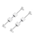 [RM]Linear Rail Linear Guide Linear Motion Rail with 4pcs Sliding Blocks for Machines 10?450 YEMAA