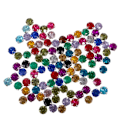 Miniatyrbild 1 av 5: 100 Stycken Påsybara Diamant Akryl Kristaller Strass Dekoration 10mm