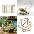 Miniatyrbild 2 av 5: 2 st Geometriskt Terrarium i Glas Suckulent Planteringskärl Blomvas Behållare Kann