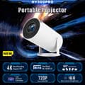 Miniatyrbild 2 av 7: [RM]Projector, Mini Projector, Supports Wifi 5G, BT5.0 With 11.0 Android OS, Automatic Keystone Correction, 220 Degrees, 130 Inch Display